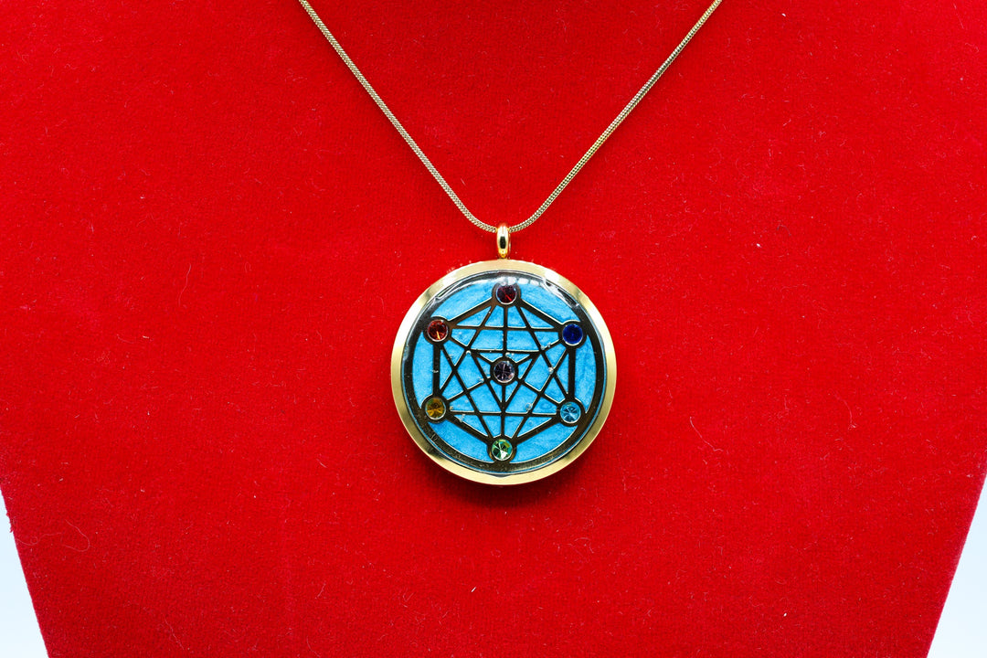 Pandantiv Plasmatic PlasmaThor 5G / EMF - Merkaba - Albastru