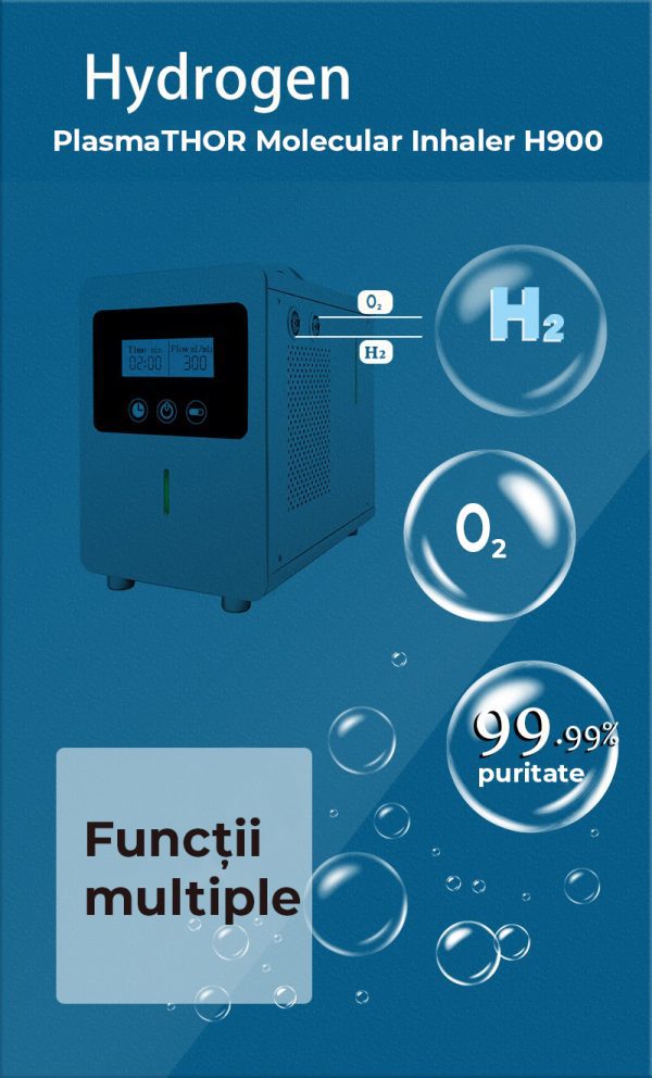 Inhalator Multifuncțional, Hidrogen Molecular + Oxigen pur – H2 Pure Inhaler 900 ml