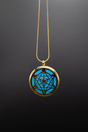 Pandantiv Plasmatic PlasmaThor 5G / EMF - Merkaba - Albastru