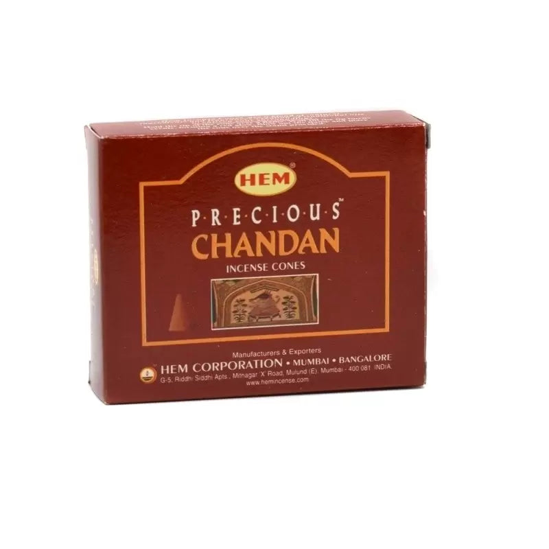 Conuri parfumate fumigatie HEM Precious Chandan 10 buc